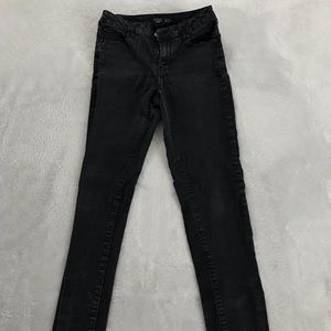 Black denim skinny jeans